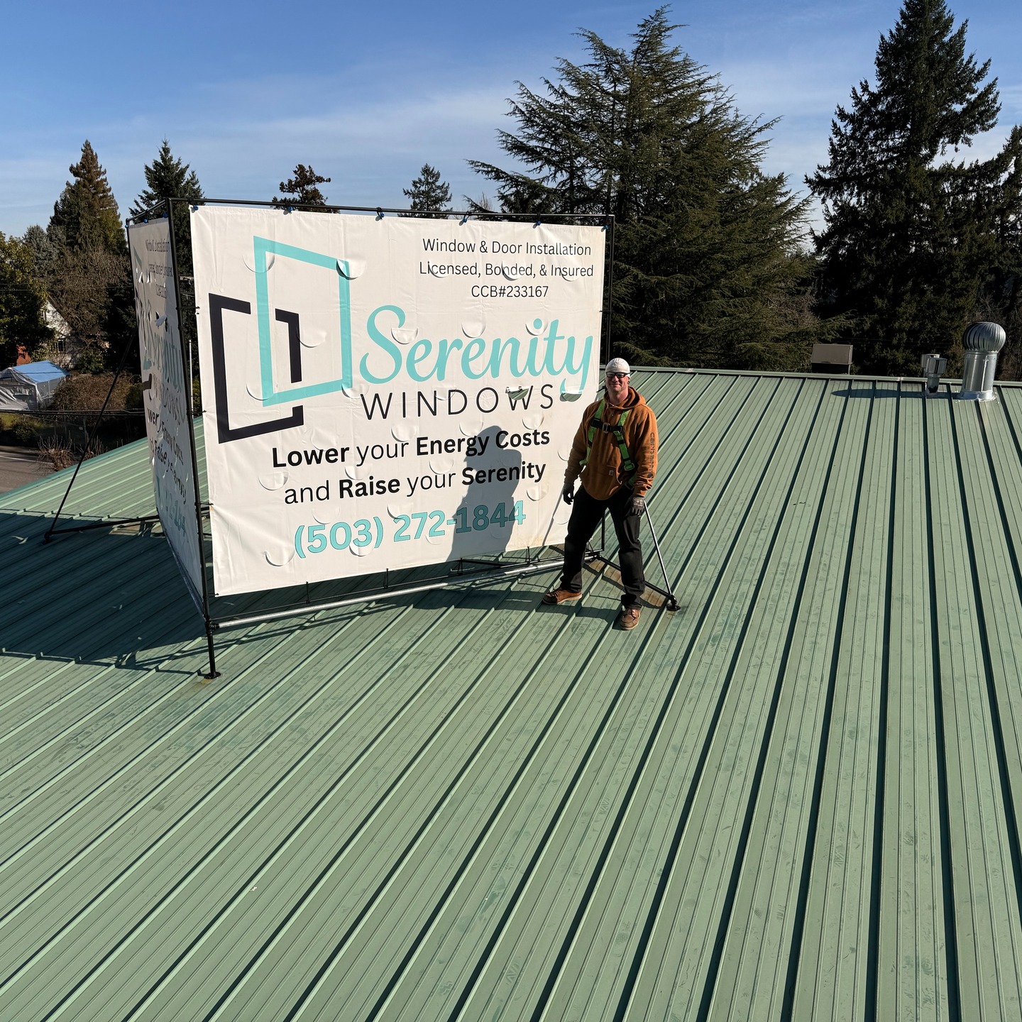 Stoked to have our sign back up! Huge thanks to Ryan with @crownfabllc who welded the frame and secured it for us. He was great to work with from start to finish. And he went the extra mile to make sure everything was safe and secure. Also shout out to Fastsigns for the huge banners; check them out for your printing needs! #portlandoregon #clackamas